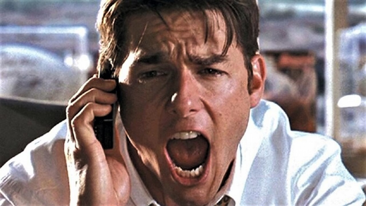 Tom Cruise jest wściekły z powodu premiery Oppenheimera. Toczy się walka o kina, źródło grafiki: Jerry Maguire, Cameron Crowe, Gracie Films, 1996.
