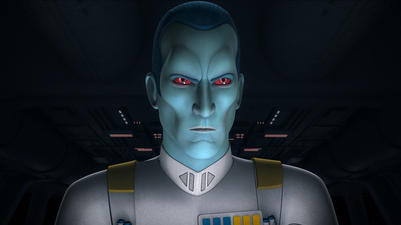 Czym serialowy admirał Thrawn będzie się różnić od animowanego? Odtwórca roli wyjaśnia, źródło grafiki: Gwiezdne wojny: Rebelianci, Simon Kinberg i Carrie Beck, Lucasfilm, 2014.