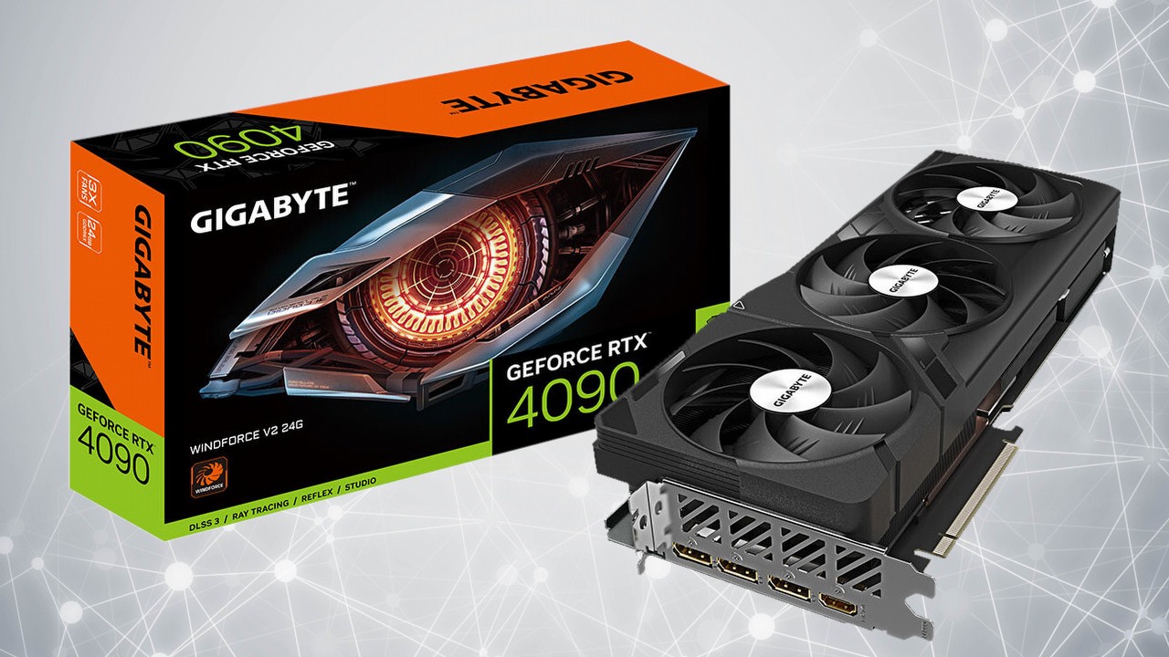 Ten RTX 4090 ma wtyczkę w nietypowym miejscu, źródło grafiki: Gigabyte / TechPowerUp.