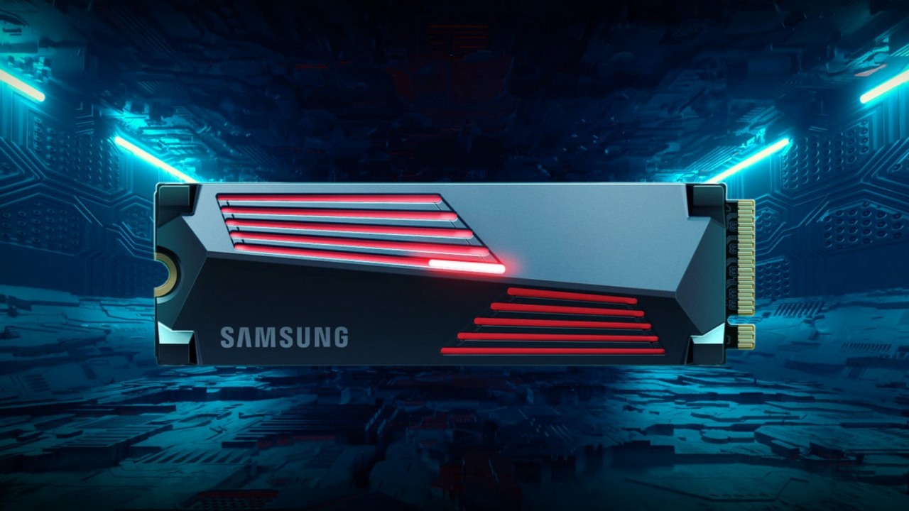 Samsung 990 Pro Heatsink - nawet 16 stopni mniej od standardowego modelu, źródło grafiki: Samsung.