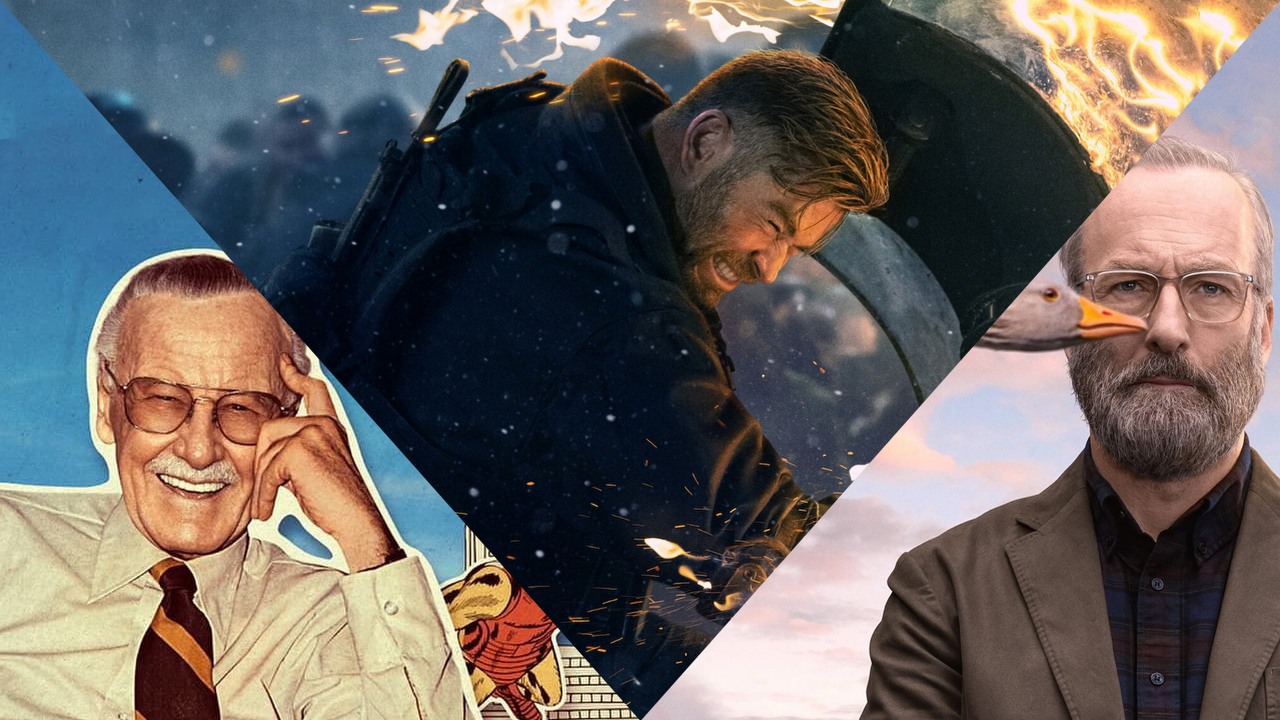 Co obejrzeć na Netflix, HBO Max i Disney Plus w weekend 16-18 czerwca 2023 roku, źródło grafiki: Stan Lee, David Gelb, Disney+, 2023 / Tyler Rake 2, Sam Hargrave, Netflix, 2023 / Szczęściarz Hank, Paul Lieberstein, AMC, 2923.