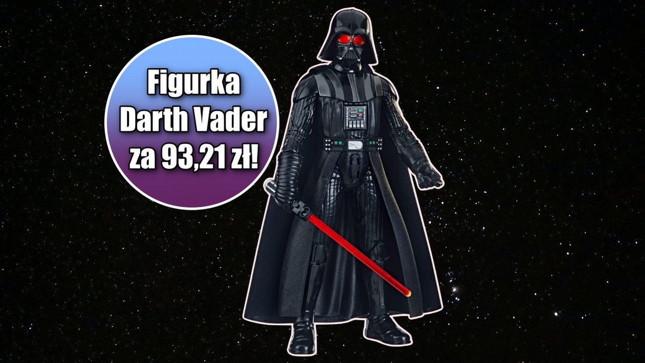 Figurka Dartha Vadera jest teraz w kosmicznej promocji na Amazon.pl. Daj się skusić ciemnej stronie Mocy, źródło grafiki: Hasbro, Pixabay, Manny Becerra.