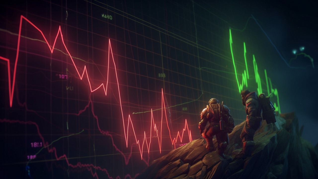 Gry dla „hardkorowych graczy” to coraz mniejsza część rynku, źródło grafiki: Midjourney.