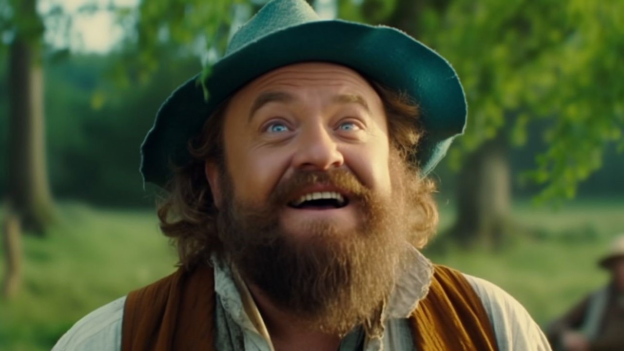 Tak mógłby wyglądać Tom Bombadil we Władcy Pierścieni. Peter Jackson wykluczył go nie bez powodu, źródło grafiki: Midjourney.
