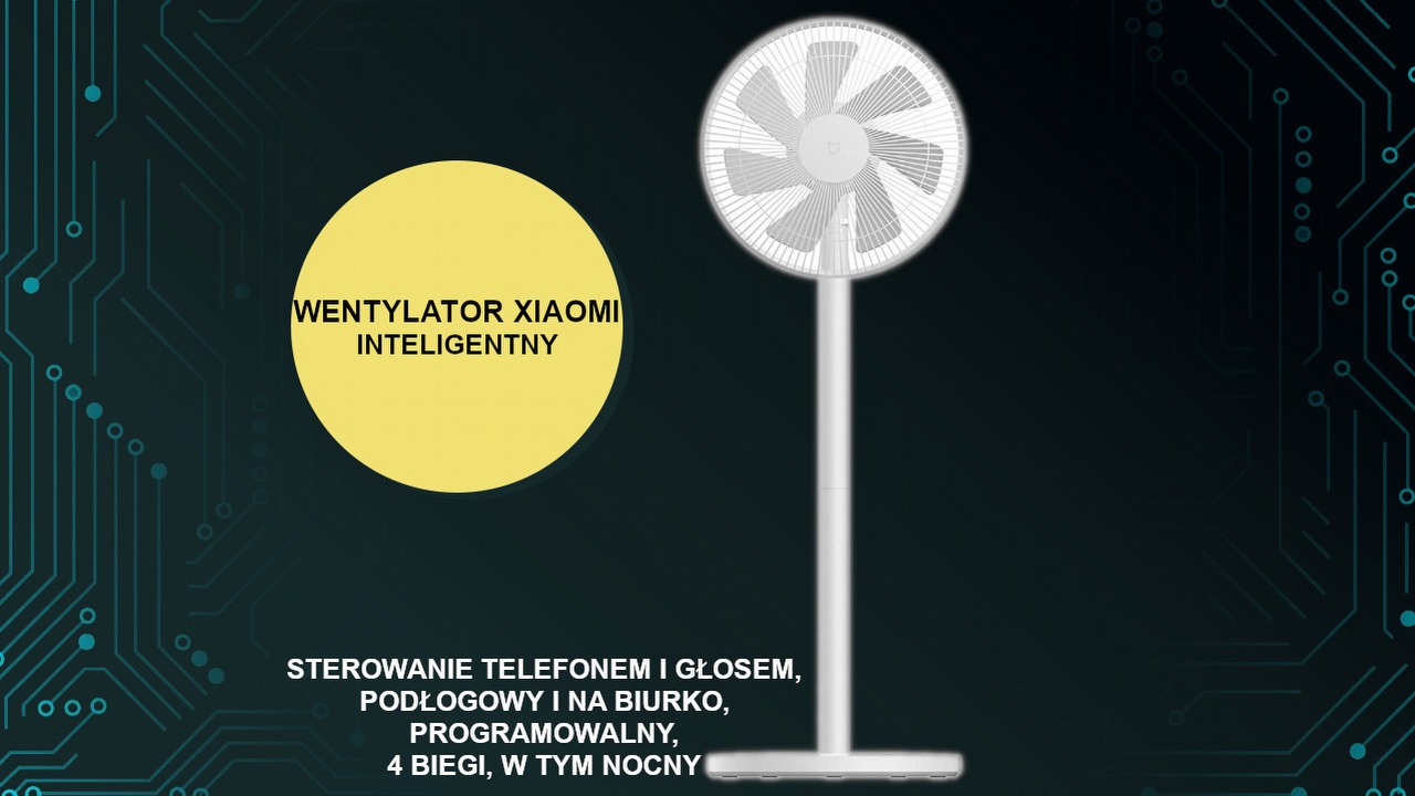 Cichy wentylator, którym możesz sterować telefonem i komendami głosowymi.