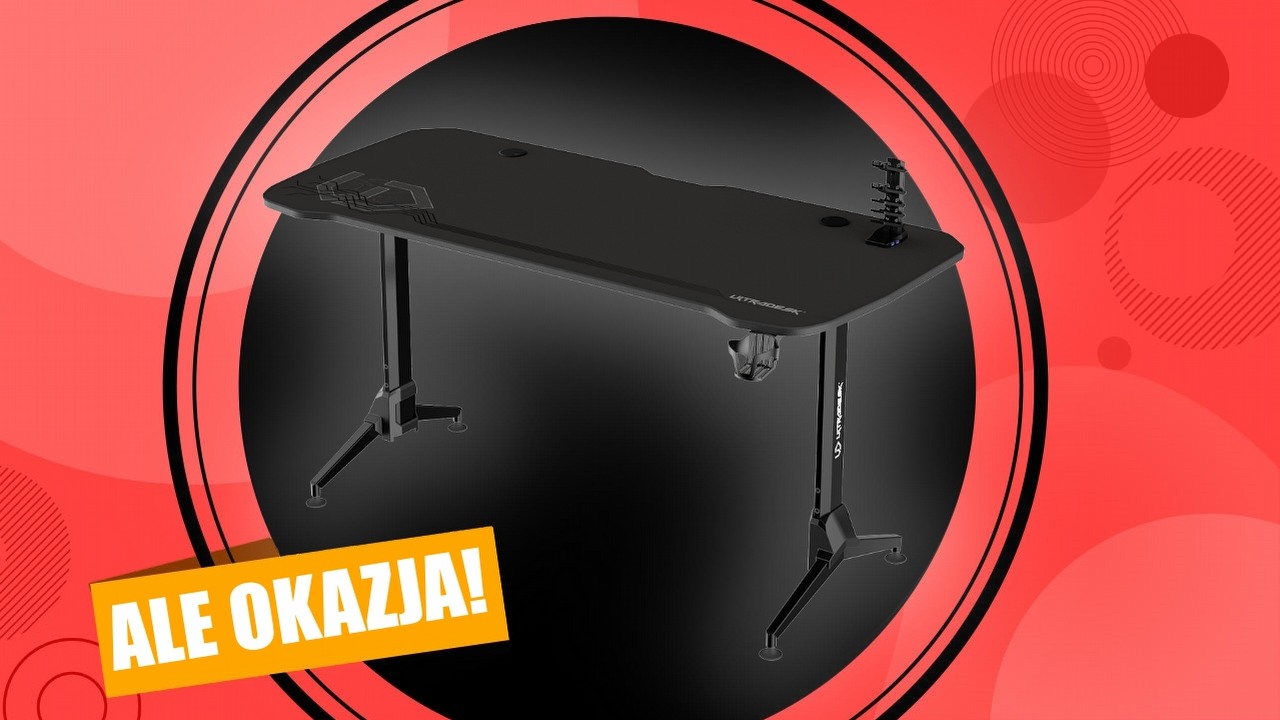 Solidne biurko to podstawa. Ultradesk Grand jest dostępny w promocji RTV Euro AGD, źródło grafiki: Ultradesc.