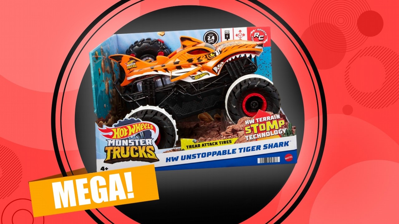 Ten Monster Truck to prawdziwa bestia! Dorwij go w świetnej cenie na Allegro i wyrusz w teren, źródło grafiki: Mattel.