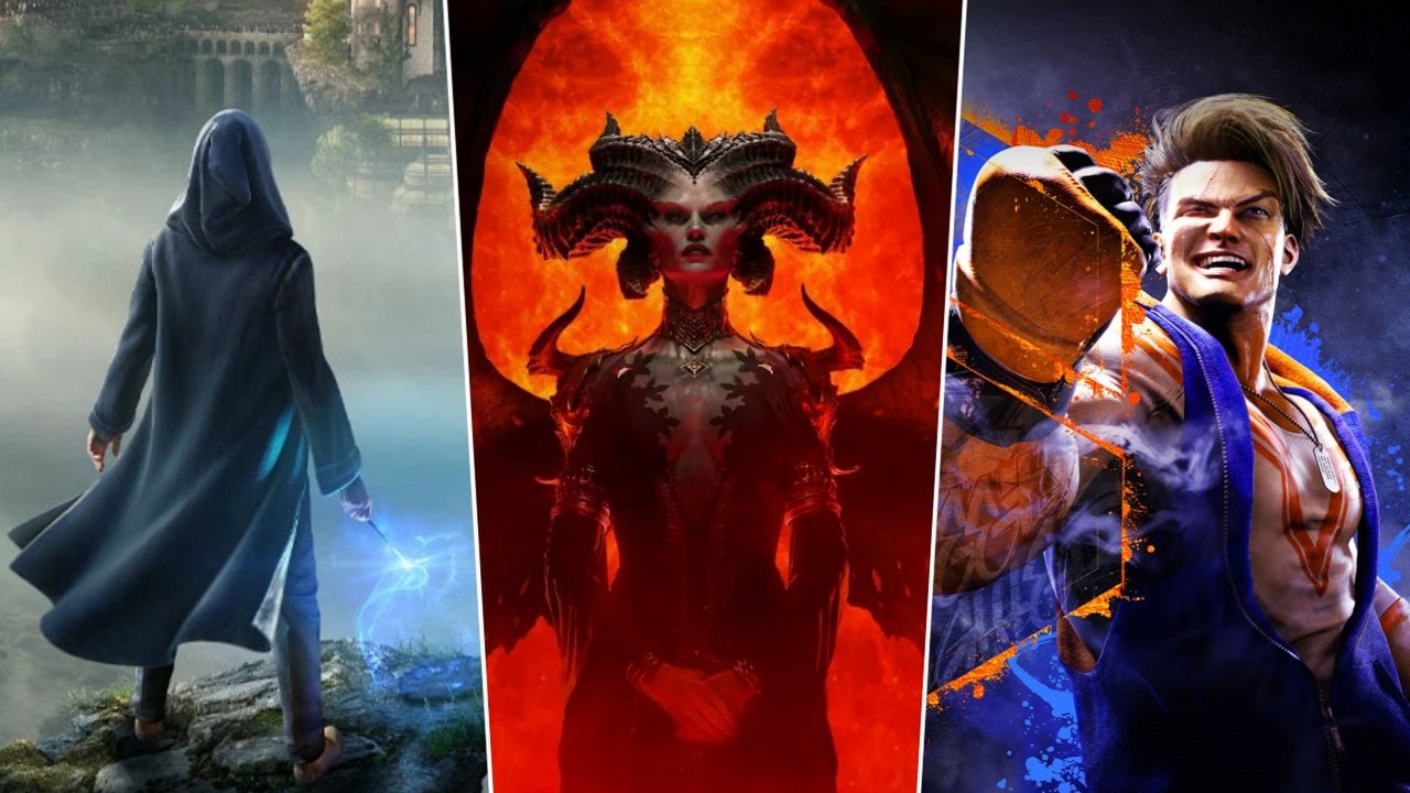 20 najlepszych gier pierwszej połowy 2023 roku, źródło grafiki: Warner Bros. Interactive Entertainment, Blizzard Entertainment, Capcom.