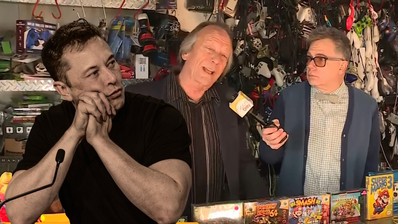 Milion dolarów za sklep z grami retro, Elon Musk może liczyć na specjalną cenę, źródło grafiki: YouTube,  Good Day Sacramento, 2023, Flickr, Daniel Oberhaus.