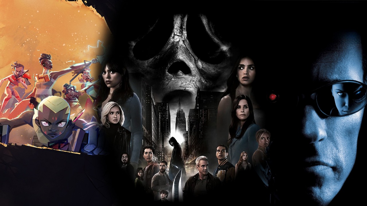 Co obejrzeć na Netflix, HBO Max i Disney Plus w weekend 7-9 lipca 2023 roku, źródło grafiki: Kizazi Moto: Generacja ognia, Disney+, 2023 / Krzyk VI, Matt Bettinelli-Olpin i Tyler Gillett, Paramount Pictures, 2023 / Terminator 3: Bunt maszyn, Jonathan Mostow, Warner Bros. Pictures, 2003.