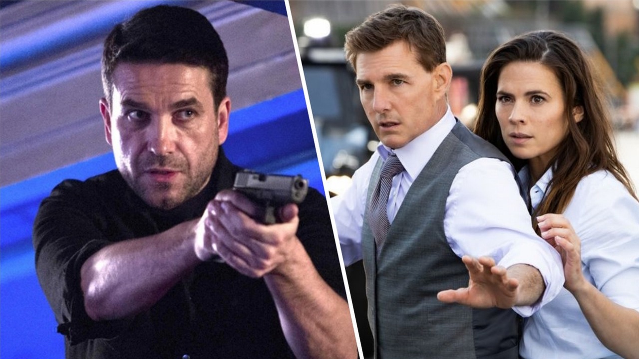 Marcina Dorocińskiego zobaczymy w Mission: Impossible 7. Oto jego rola, źródło grafiki: Pitbull. Ostatni pies, Władysław Pasikowski, Ent One Investments, 2018 / Mission: Impossible Dead Reckoning – Part 1, Christopher McQuarrie, Paramount Pictures, 2023.