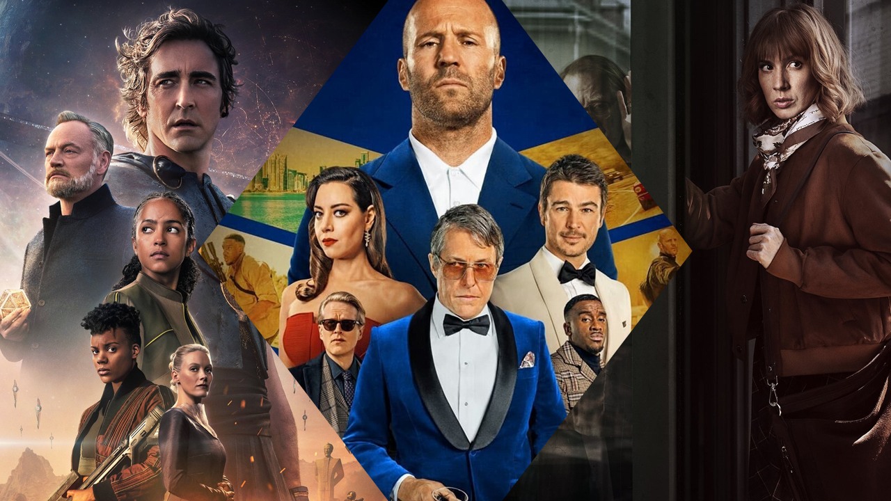 Co obejrzeć na Prime Video, Apple TV Plus i SkyShowtime w weekend 14-16 lipca 2023 roku, źródło grafiki: Fundacja, David S. Goyer i Josh Friedman, Apple TV+, 2021 / Gra fortuny, Guy Ritchie, Miramax, 2023 / Nieświadomi, HBO Europe, Ivan Zacharias, 2019.