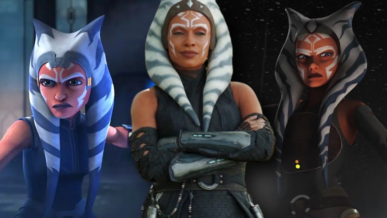 „To naprawdę istotne”. Odtwórczyni roli Ahsoki wyjaśnia, co trzeba obejrzeć przed premierą serialu, źródło grafiki: Ahsoka, Dave Filoni, Lucasfilm, 2023 / Gwiezdne wojny: Rebelianci, Simon Kinberg, Carrie Beck, Lucasfilm, 2014 / Gwiezdne wojny: Wojny klonów, George Lucas, Lucasfilm, 2008.