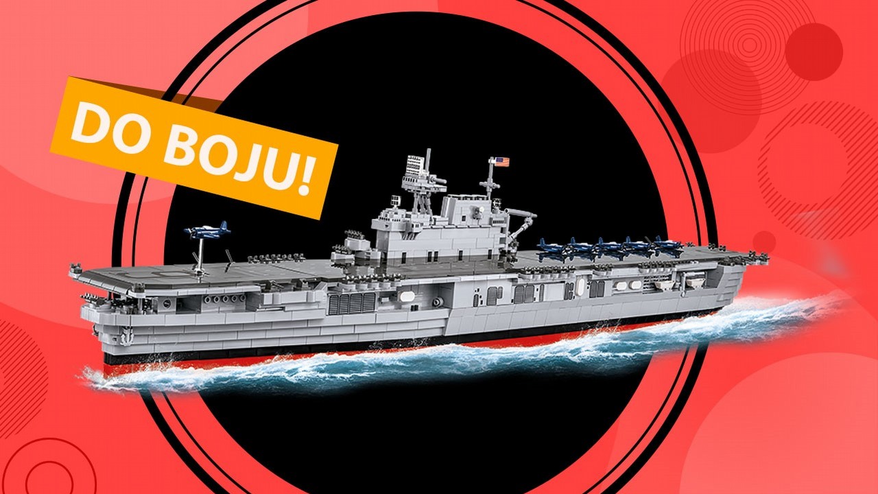Imponujący zestaw COBI USS Enterprise w świetnej cenie. Ten lotniskowiec wzbudzi respekt każdego kolekcjonera, źródło grafiki: COBI; materiały promocyjne.