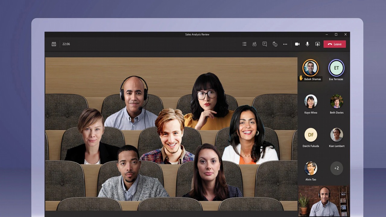 Z nową funkcją Microsoft Teams każdy może wyglądać pięknie, źródło grafiki: Microsoft.