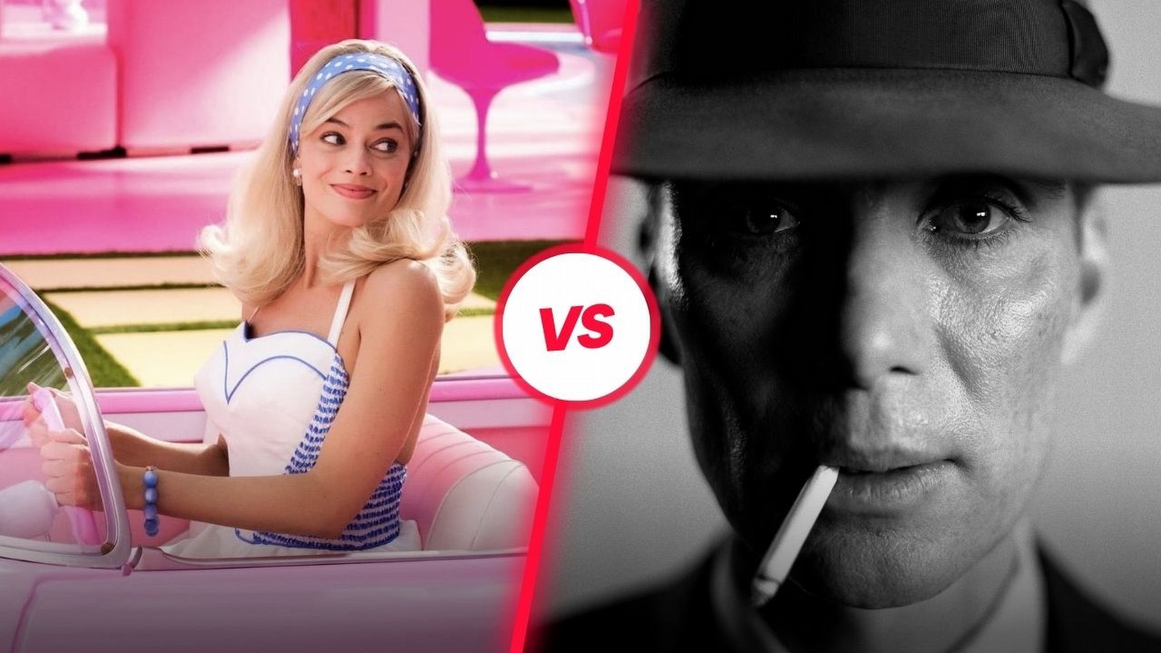 Oto nowy Barbenheimer - kolejne dwa skrajnie różne filmy z tą samą datą premiery, źródło grafiki: Barbie, Greta Gerwig, Warner Bros. Pictures, 2023 / Oppenheimer, Christopher Nolan, Universal Pictures, 2023.
