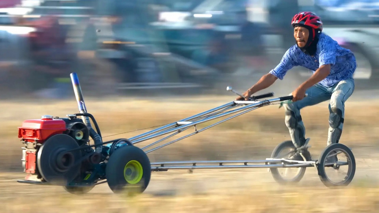 Tajskie wyścigi farmerów, to niezwykły spektakl, źródło grafiki: YouTube/CB Media.