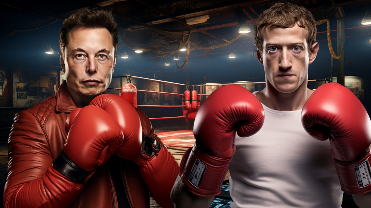 Walka Musk - Zuckerberg będzie streamowana na żywo na Twitterze / X, źródło grafiki: Midjourney.