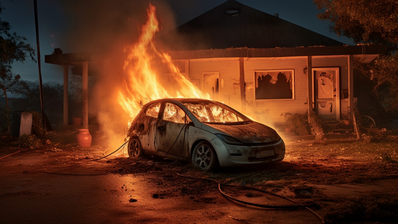 Kia i Hyundai wycofują ponad 110 tysięcy aut. Awaria powoduje samozapłon, źródło grafiki: Midjourney.