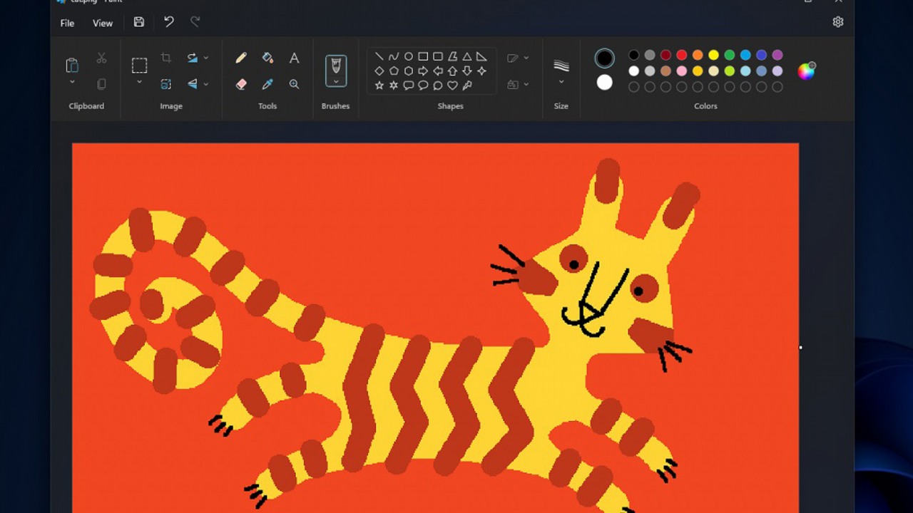 Ciemny motyw Painta powoli trafia do użytkowników Windowsa 11, źródło grafiki: Microsoft.