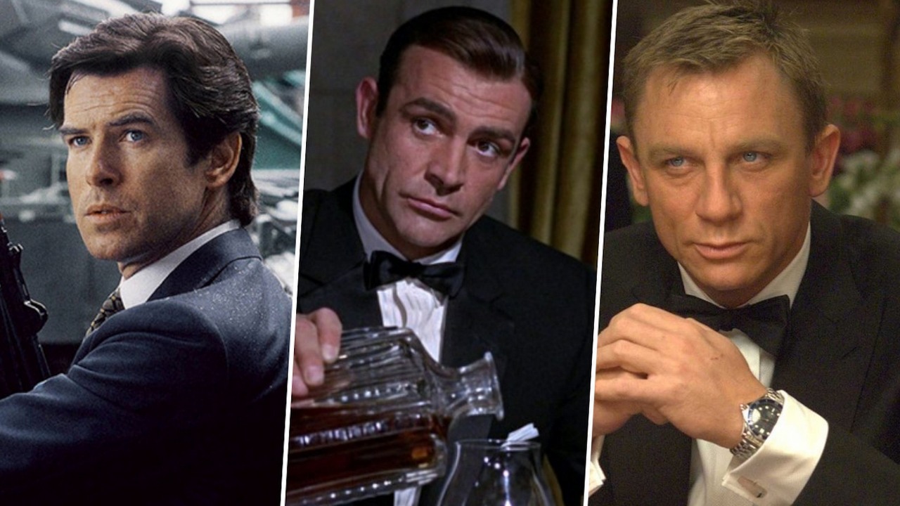 Widzowie zdecydowali: to najlepszy film o Jamesie Bondzie wszech czasów, źródło grafiki: GoldenEye, Martin Campbell, EON Productions, 1995 / Goldfinger, Guy Hamilton, EON Productions, 1964 / Casino Royale, Martin Campbell, EON Productions, 2006.