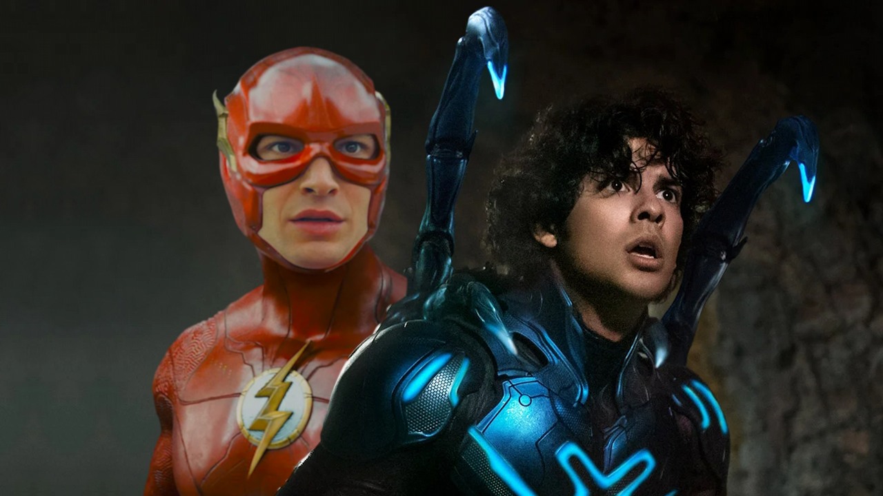 Widzowie ocenili Blue Beetle'a. Jest lepszy niż Flash, ale to i tak jeden z najgorszych filmów DC ze Snyderverse, źródło grafiki: Blue Beetle, Angel Manuel Soto, DC Entertainment, 2023 / The Flash, Andy Muschietti, DC Entertainment, 2023.