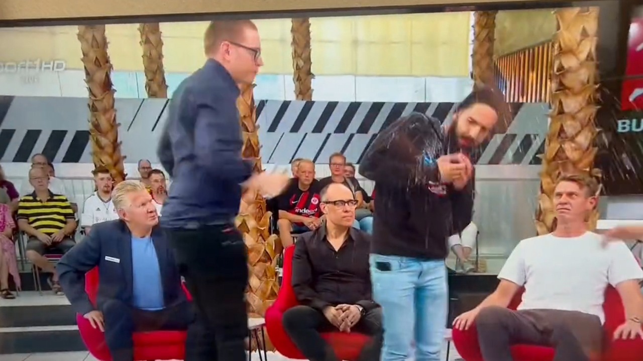 Fan Rockstara przerwał telewizyjny program na żywo, domagając się informacji o GTA 6, źródło grafiki: Sport1HD/Twitter..