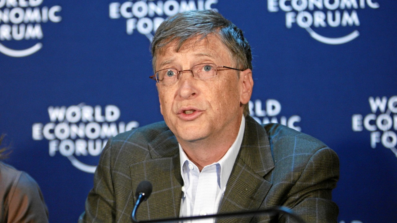Miliarder Bill Gates nie interesował się szkołą, gdy był młody, źródło grafiki: WEF.