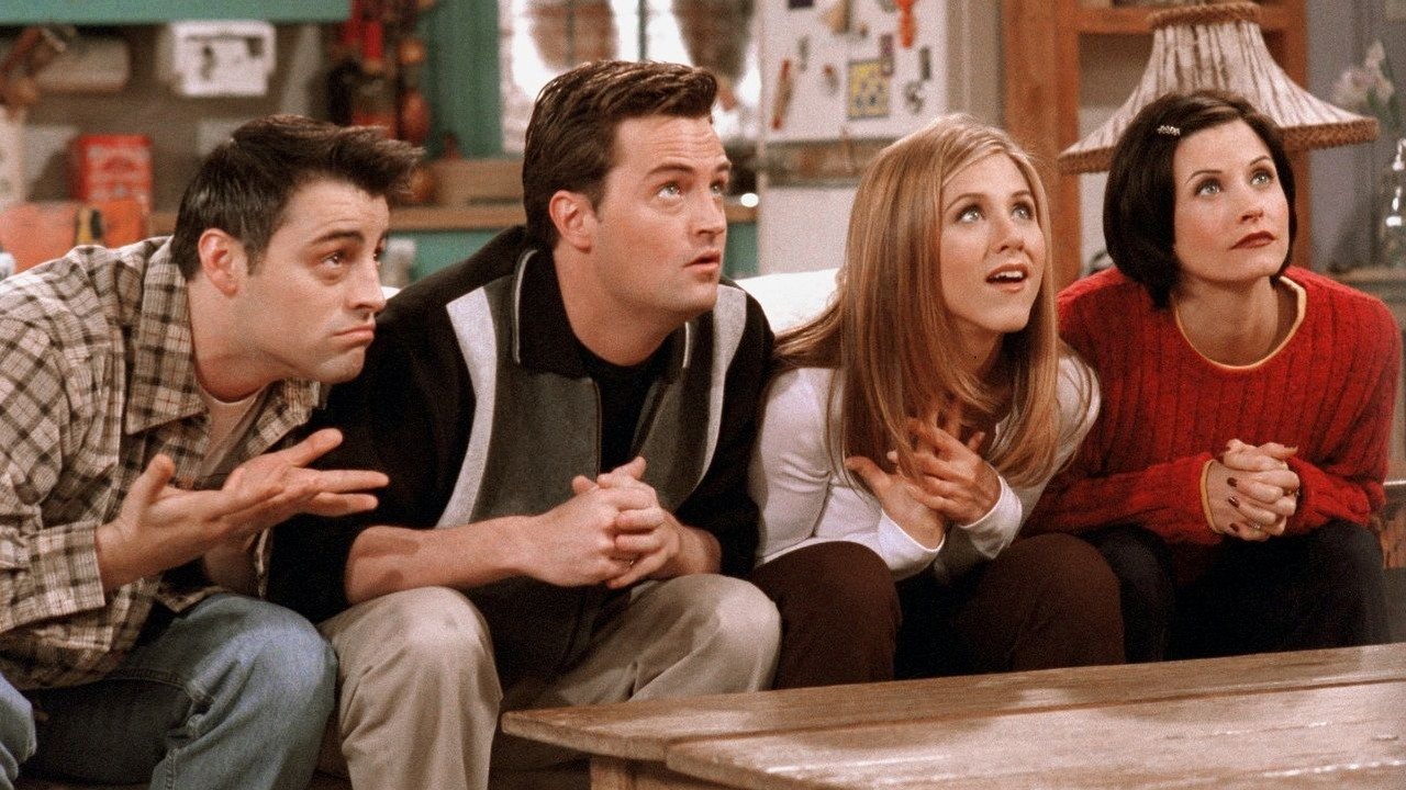 Jennifer Aniston opowiedziała, co mogłoby „zniszczyć” obsadę Przyjaciół, źródło grafiki: Przyjaciele, David Crane i Marta Kauffman, NBC, 1994.