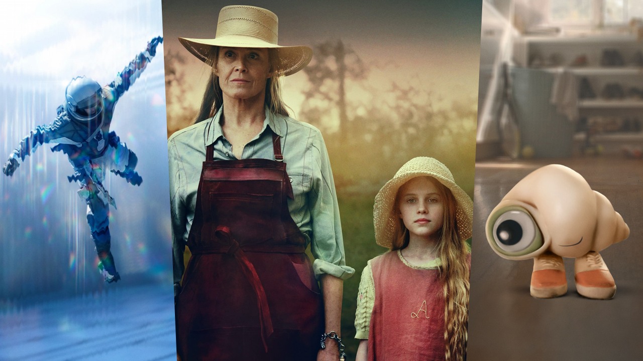 Co obejrzeć na Prime Video, Apple TV Plus i SkyShowtime w weekend 25-27 sierpnia 2023 roku, źródło grafiki: Inwazja, Simon Kinberg i David Weil, Apple TV+, 2021 / Wszystkie kwiaty Alice Hart, Sarah Lambert, Amazon Prime Video, 2023 / Marcel Muszelka w różowych bucikach, Dean Fleischer Camp, A24, 2021.