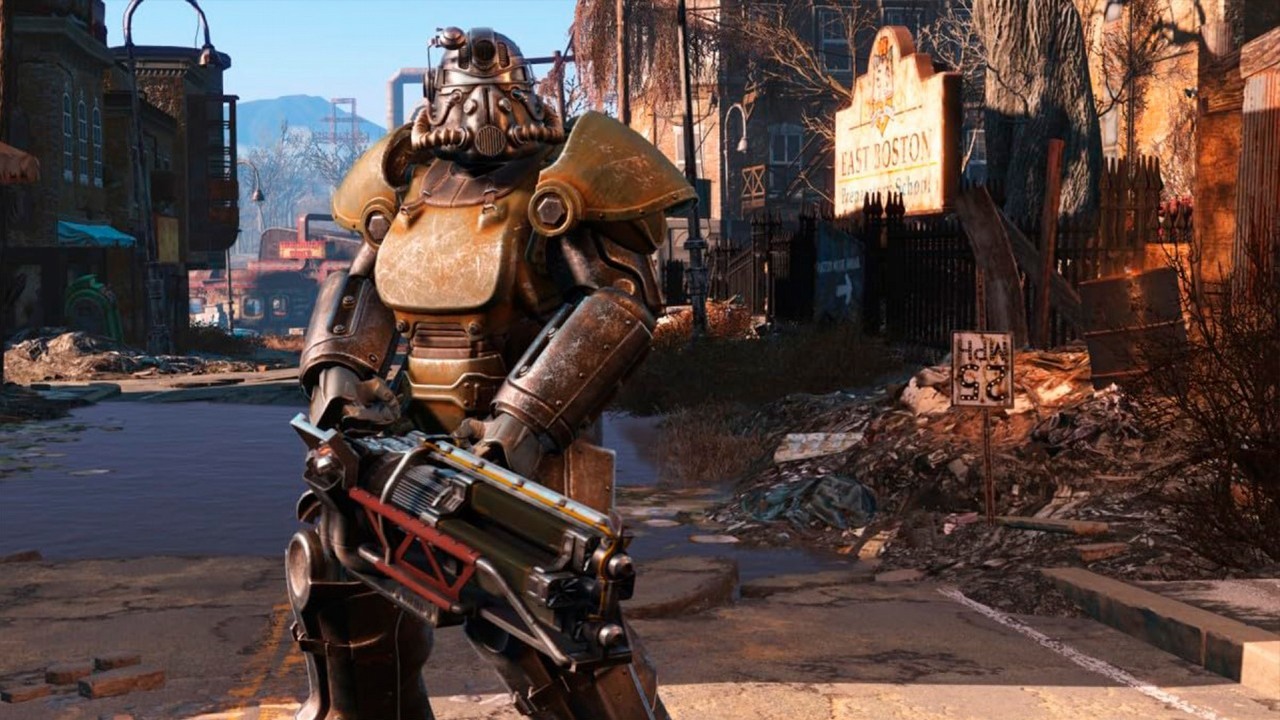 Grafika promocyjna serialu Fallout została stworzona przez AI? Fani dzielą się podejrzeniami, źródło grafiki: Fallout 4; Bethesda Game Studios; 2015.