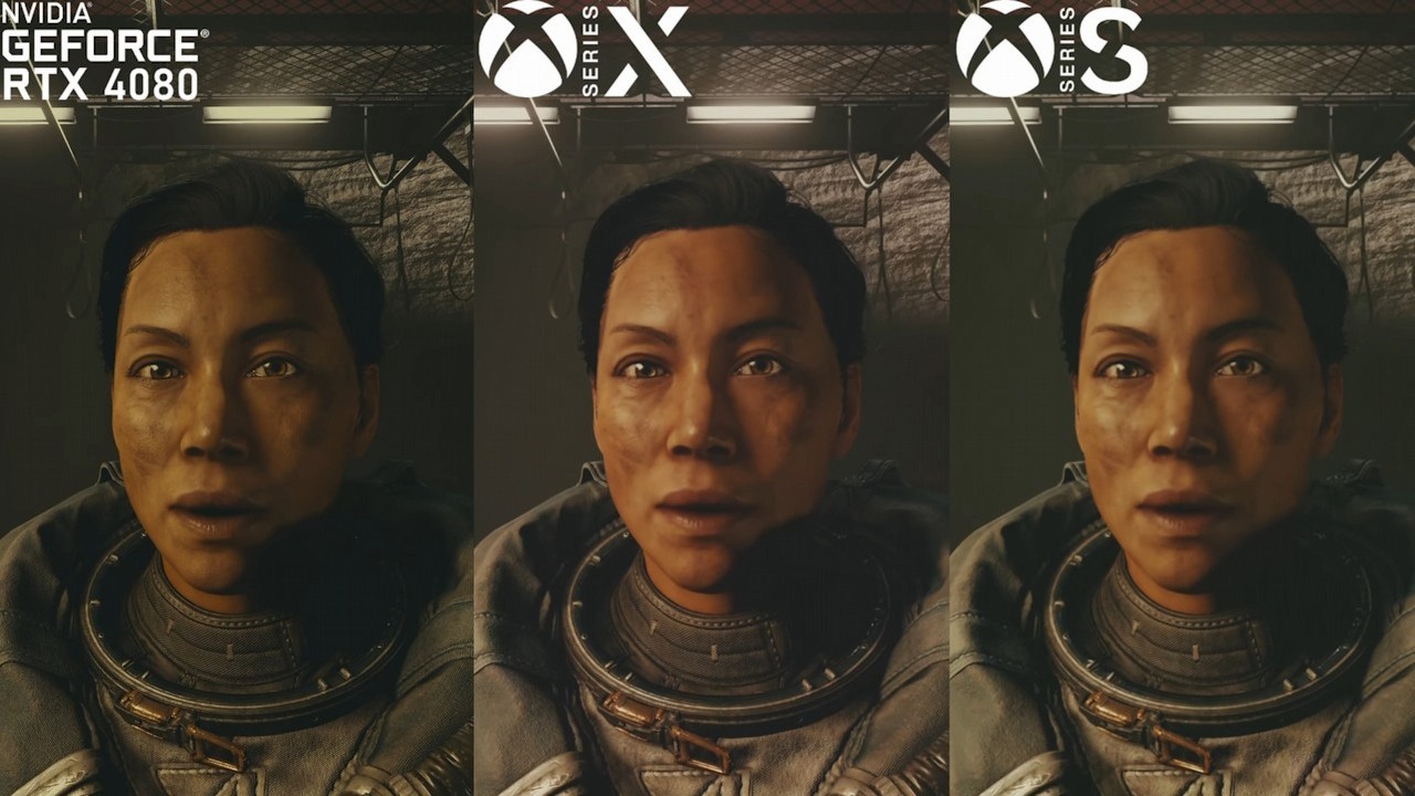 Starfield na porównaniach graficznych; wersja na Xbox Series S wygląda zaskakująco dobrze, źródło grafiki: Microsoft/cycu01.