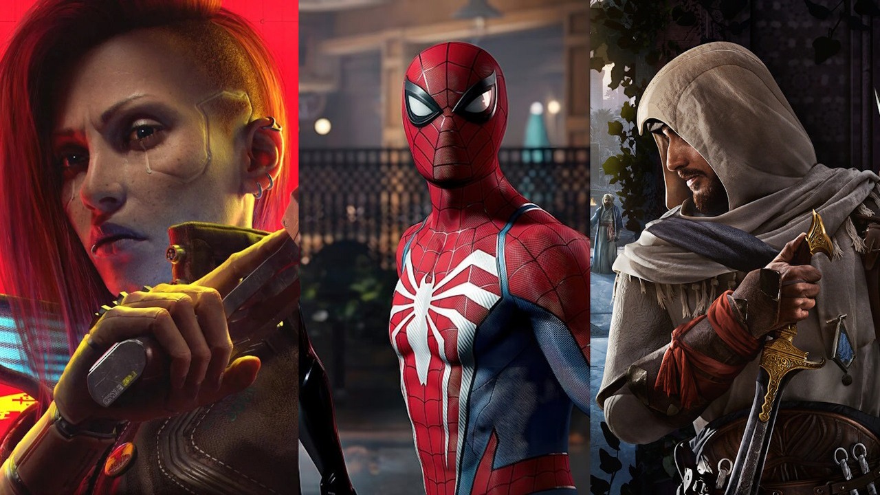 Co po Starfieldzie? 18 głośnych premier, które zobaczymy jeszcze w 2023 roku, źródło grafiki: CD Projekt/Insomniac Games/Ubisoft..