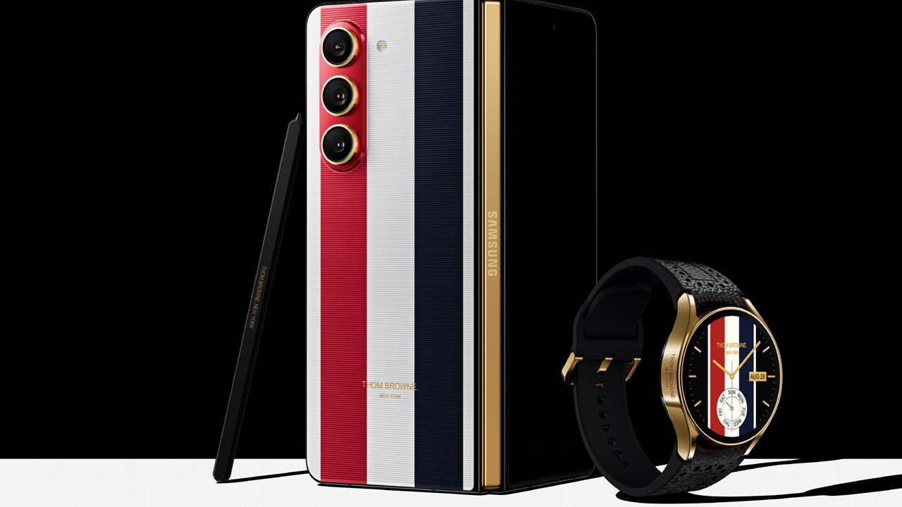 Stylowy Samsung Galaxy Z Fold 5 i Galaxy Watch 6; limitowane edycje od znanego projektanta, źródło grafiki: Samsung.