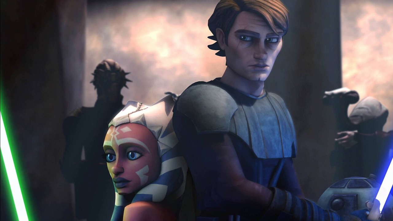 Wyjaśniamy historię relacji Anakina Skywalkera i Ahsoki Tano ze Star Wars, źródło grafiki: Gwiezdne wojny: Wojny Klonów; George Lucas; Lucasfilm; 2008.