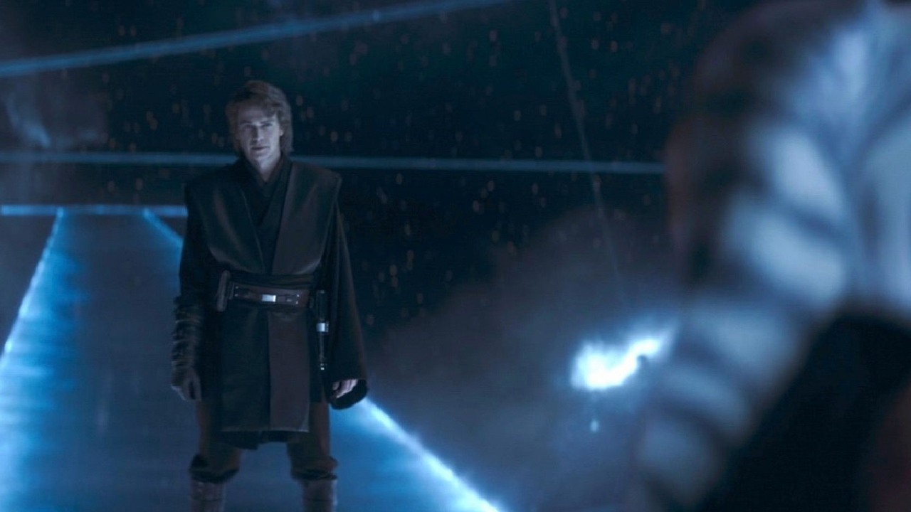 Walka Ahsoki z Anakinem odzwierciedliła aż trzy najważniejsze pojedynki Dartha Vadera, źródło grafiki: Ahsoka; Dave Filoni; Disney+; 2023.