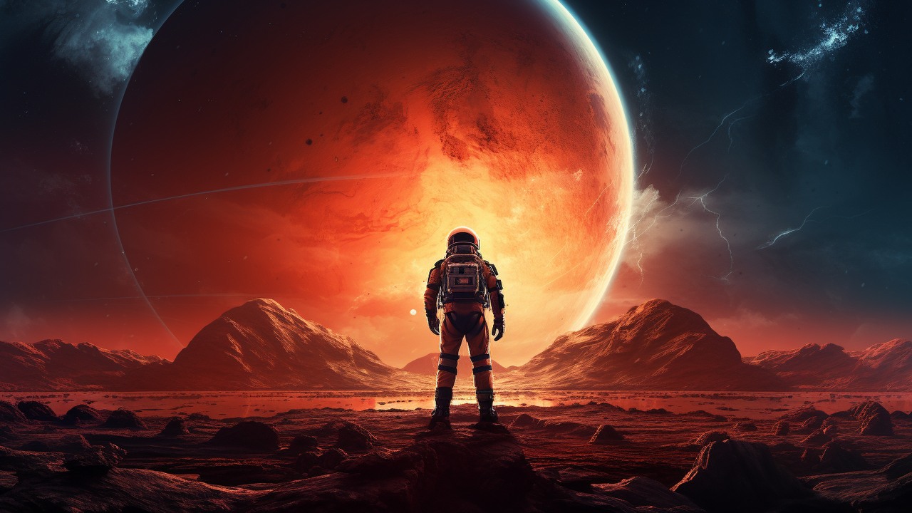 Sprawdziliśmy, jak Układ Słoneczny w Starfieldzie ma się do rzeczywistości i jest dość średnio, źródło grafiki: Midjourney.