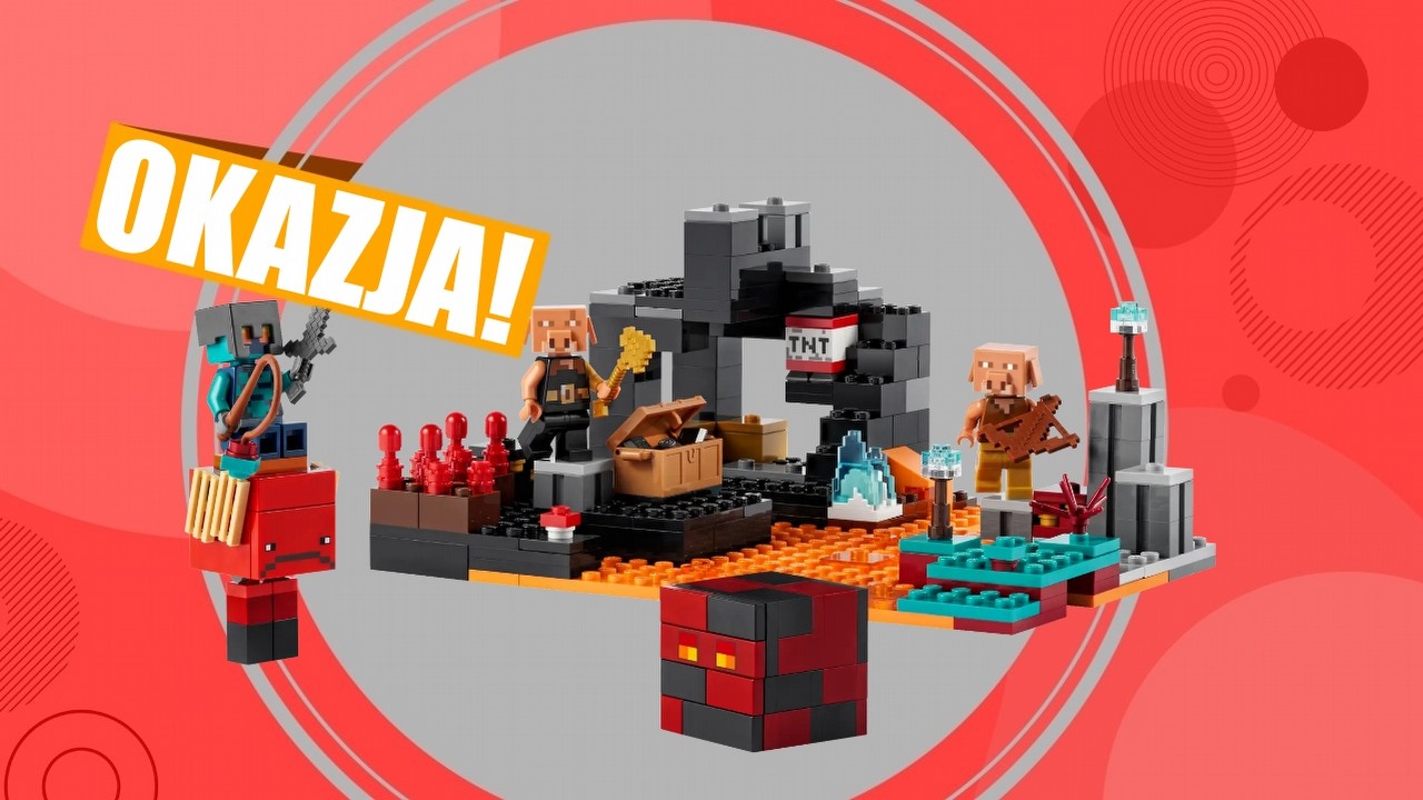 LEGO Minecraft w kuszącej cenie. Postaw Bastion w Netherze!, źródło grafiki: LEGO.