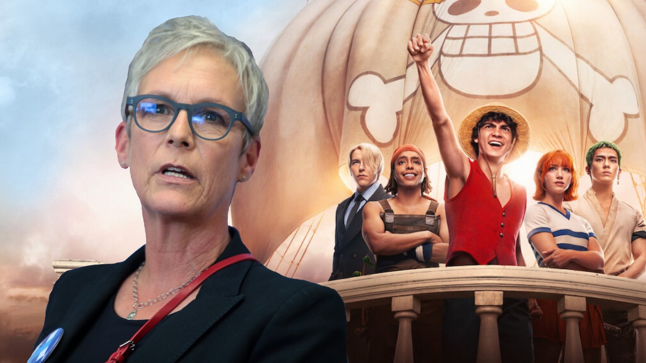Jamie Lee Curtis zamierza zabiegać o rolę w One Piece Netflixa, w której chcą zobaczyć ją fani, ale ma jeden warunek, źródło grafiki: flickr.com, Jamie Lee Curtis, fot. Gage Skidmore; One Piece, Matt Owens, Steven Maeda, Kaji Productions, Tommorow Studios, Shueisha, Netflix, 2023.
