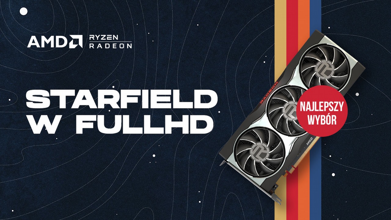 Tak działa Starfield na karcie AMD Radeon RX 6700 XT, źródło grafiki: AMD.