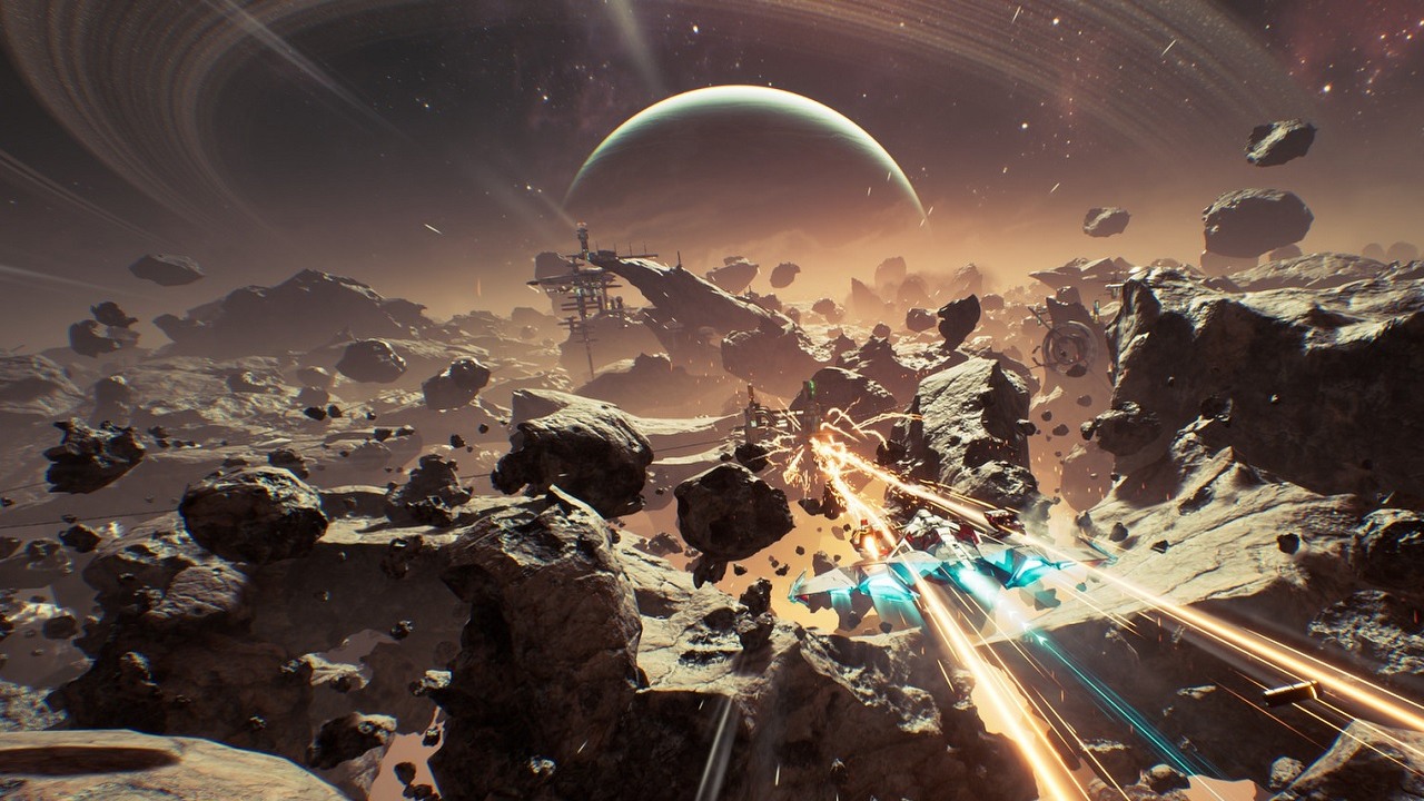 Kosmiczna strzelanka z oceną 84/100 na Steam po raz pierwszy za mniej niż 30 zł, źródło grafiki: Deep Silver..