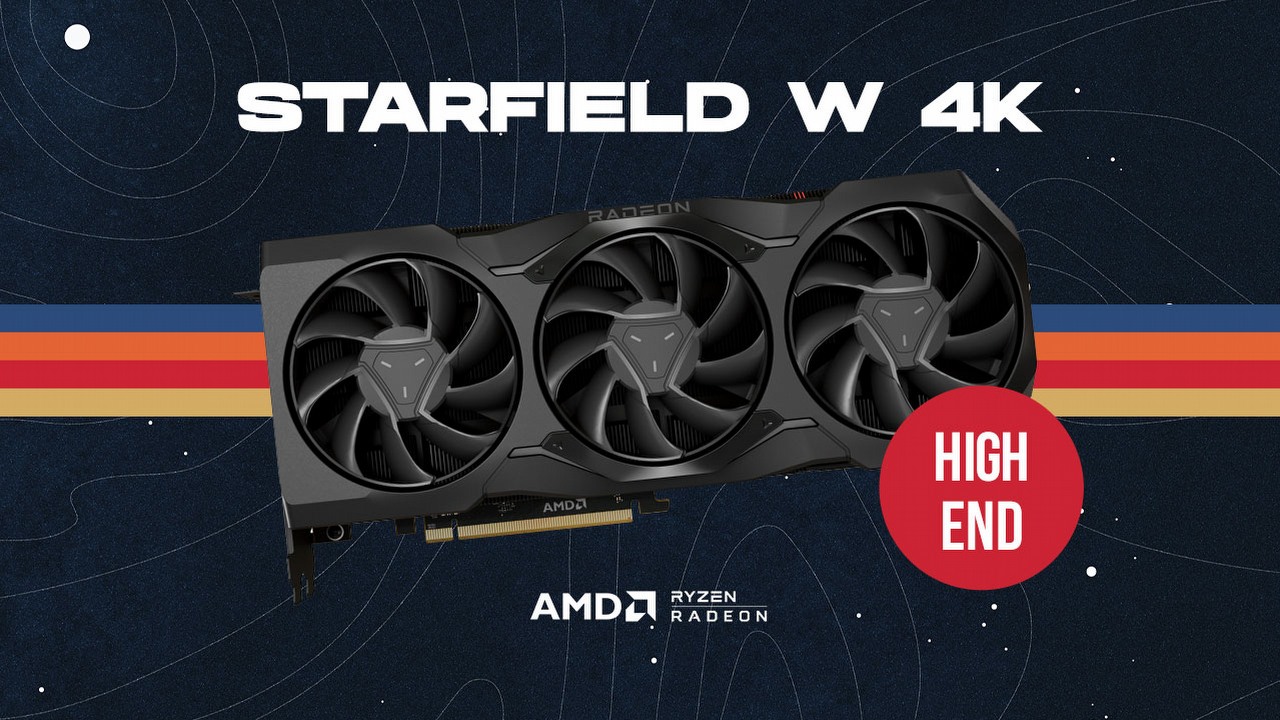 Pomiary wydajności Starfielda w 4K - oto, jak Starfield działa na karcie AMD Radeon RX 7900 XTX, źródło grafiki: AMD.
