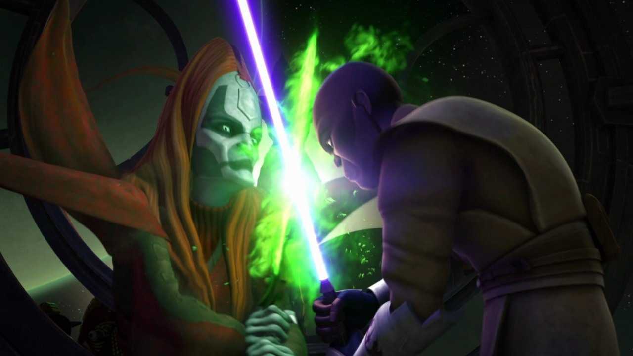 Wyjaśniamy, czym jest miecz Talzin z Ahsoki. Jego powiązania z Siostrami Nocy i historia w Star Wars, źródło grafiki: Gwiezdne wojny: Wojny klonów; Dave Filoni; Cartoon Network; 2008.