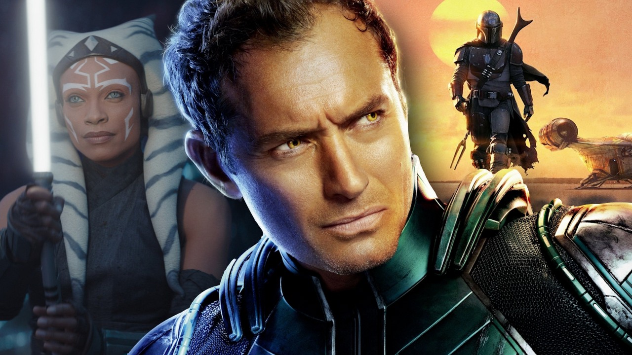 Fabuła nowego serialu Star Wars bez tajemnic. O tym opowie Skeleton Crew z Jude'em Law, źródło grafiki: Ahsoka, Dave Filoni, Lucasfilm 2023 / Mandalorianin, Jon Favreau, Lucasfilm, 2019 / Kapitan Marvel, Anna Boden i Ryan Fleck, Marvel Studios, 2019.