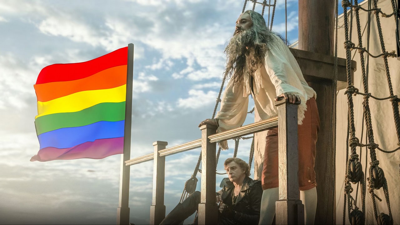 Ta gejowska komedia o piratach to jedna z najpiękniejszych opowieści o potrzebie miłości i różnorodności, jakie znam, źródło grafiki: Our Flag Means Death, twórca: Taika Waititi, HBO 2022.