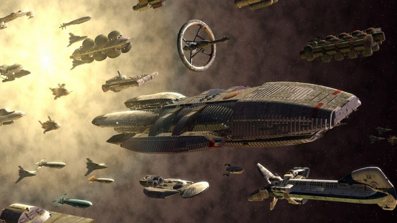 Reboot Battlestar Galactica jeszcze powstaje? Po 4 latach od zapowiedzi zdradzono, czy projekt jest aktualny, źródło grafiki: Battlestar Galactica; Ronald D. Moore; SciFi Universal; 2004.