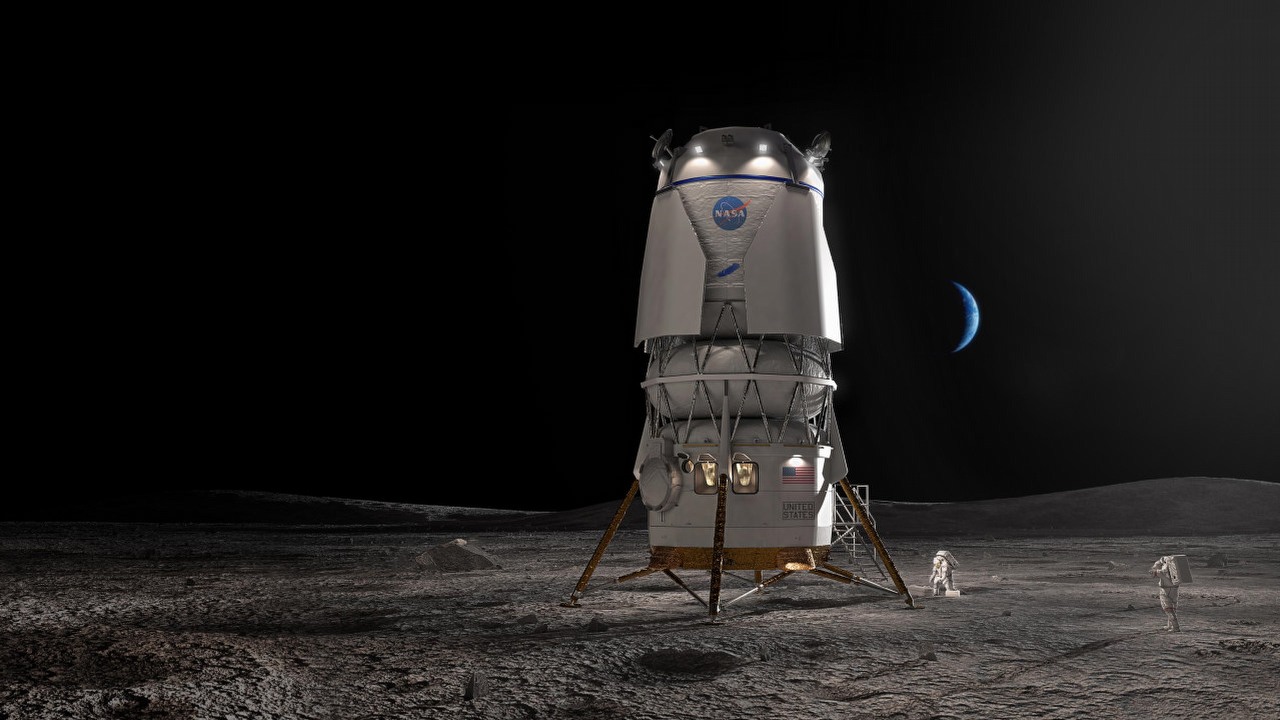 Poznaliśmy projekt lądownika księżycowego od Blue Origin, źródło grafiki: Blue Origin.