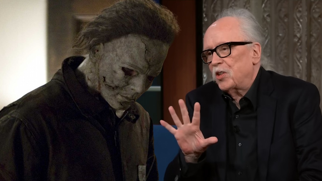 „Odebrał tajemniczość tej historii”, John Carpenter nie miał litości dla remake’u Halloween z 2007 roku, źródło grafiki: Halloween, Rob Zombie, Dimension Films, 2007 / YouTube, The Late Show with Stephen Colbert, 2023.