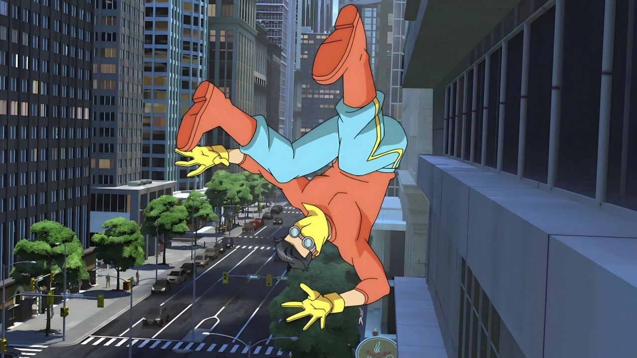 Invincible istotnie różni się od MCU i DCU. Twórca serialu nie wstydzi się wykorzystywać dziwacznej cechy komiksów, źródło grafiki: Niezwyciężony; Simon Racioppa; Amazon Prime Video; 2021.