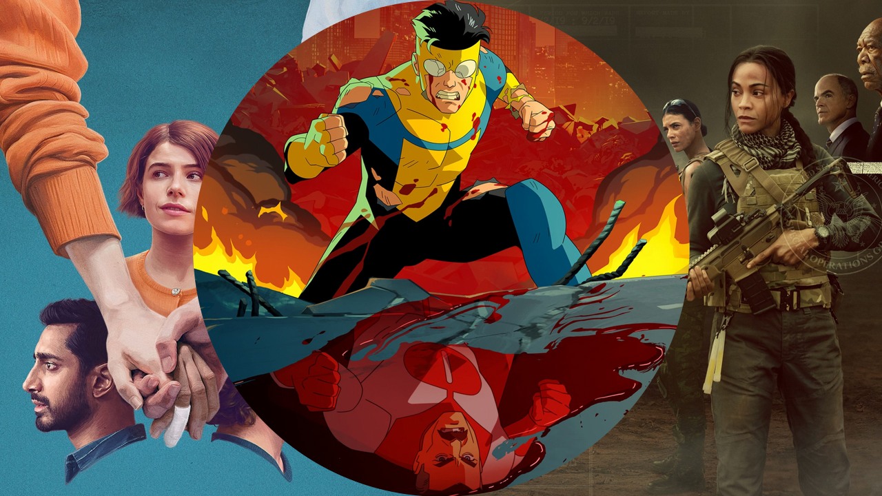 Co obejrzeć na Prime Video, Apple TV Plus i SkyShowtime w weekend 3-5 listopada 2023 roku, źródło grafiki: Fingernails, Christos Nikou, AppleTV+, 2023 / Niezwyciężony, Robert Kirkman, Amazon Prime Video, 2021 / Special Ops: Lioness, Taylor Sheridan, Paramount+, 2023.